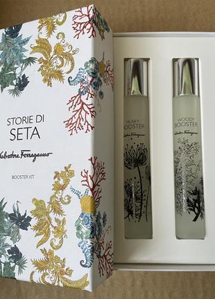 Ferragamo storie di seta подарочный набор с парфюмированными бустерами, 2x10ml