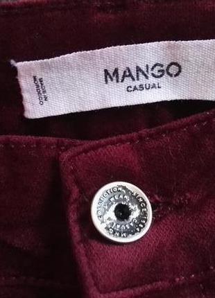 Брючки скинни бархатные,цвет марсала,размер евро 36(42размер) от mango4 фото