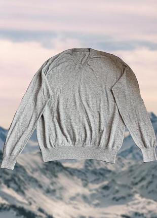 Кашеміровий светр пуловер сірий