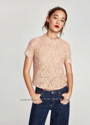 Мереживна блузка zara р. 26