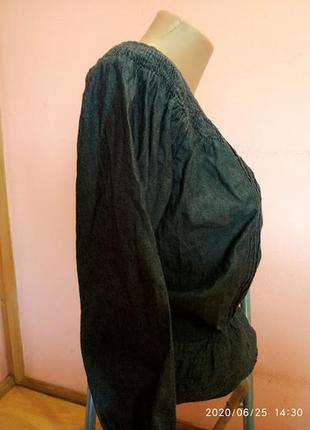 Сіра бавовняна блуза на гудзиках від бренду tally weijl4 фото