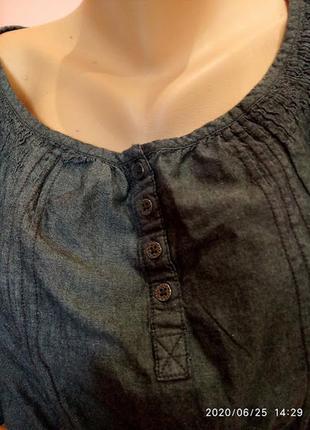 Сіра бавовняна блуза на гудзиках від бренду tally weijl5 фото