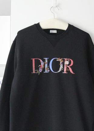 Шикарний світшот з вишивкою від dior, оригінал2 фото