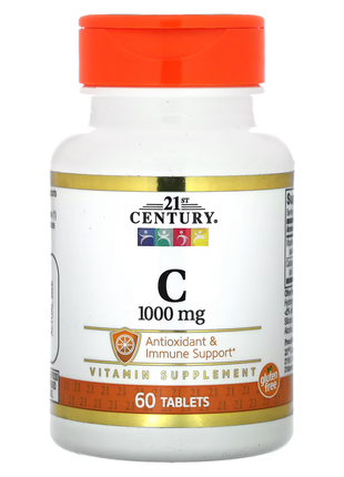 21st century, витамин c, 1000 мг, 60 таблеток