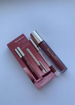 Новинка! лимитированный набор продуктов для губ rare beauty nice &amp; neutral lip duo