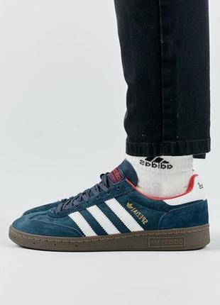 Мужские кроссовки adidas spezial / адидас специал демисезонные весенние, летние, осенние синие