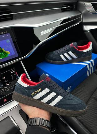 Мужские кроссовки adidas spezial / адидас специал демисезонные весенние, летние, осенние синие2 фото