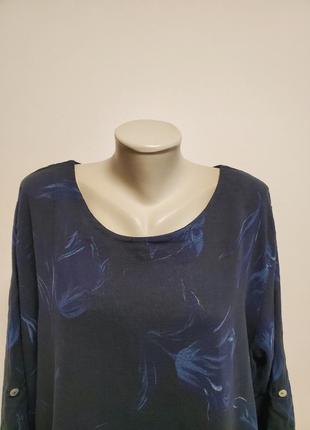 Шикарна італійська блузка туніка вільного фасону льон котон3 фото