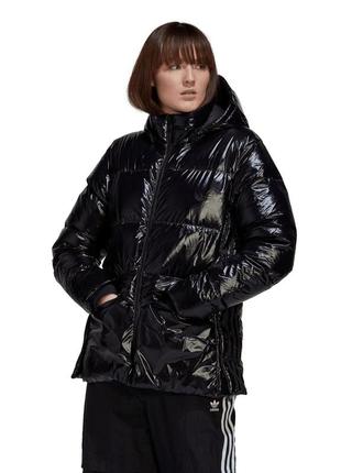 Жіночий пуховик куртка adidas glossy a-shape down puffer jacket (як nike puma)  оригінал