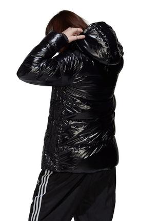 Женский пуховик куртка adidas glossy a-shape down puffer jacket( как nike puma) оригинал3 фото