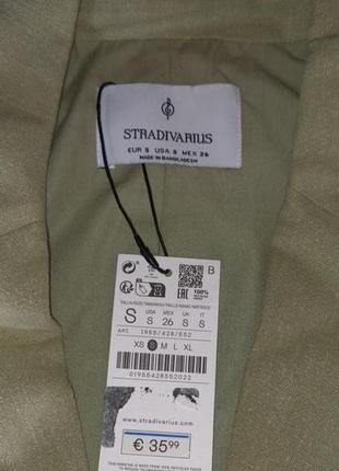 Stradivarius medium linen blend waistcoat6 фото