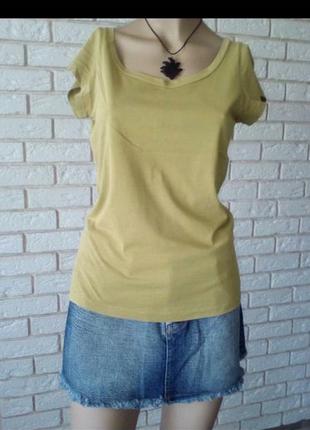 Гірчична тоненька футболка 100% котон