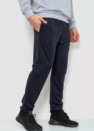 Спорт штани чоловічі двонитка, колір темно-синій, 241r80052 фото