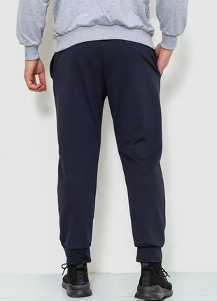 Спорт штани чоловічі двонитка, колір темно-синій, 241r80053 фото