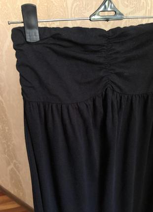 Макси платье сарафан туника можно для беременных чёрный  летний5 фото
