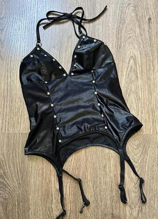 Ефектний сексуальний топ корсет під шкіру із заклепками розмір см