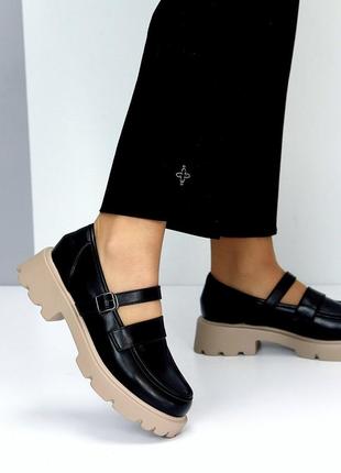 Женские туфли черные, бежевые,белые экокожа