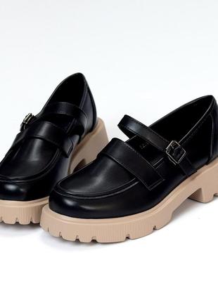 Женские туфли черные, бежевые,белые экокожа3 фото