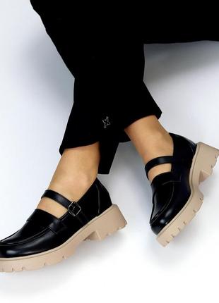 Женские туфли черные, бежевые,белые экокожа4 фото