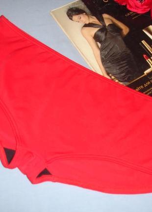 Низ от купальника раздельного женские плавки размер 50 / 16 красные шортиками1 фото