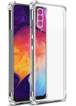 Чехол fiji proof для glass case samsung galaxy a30s/a50/a50s pink 2019 (a505) бампер с усиленными бортами transparent