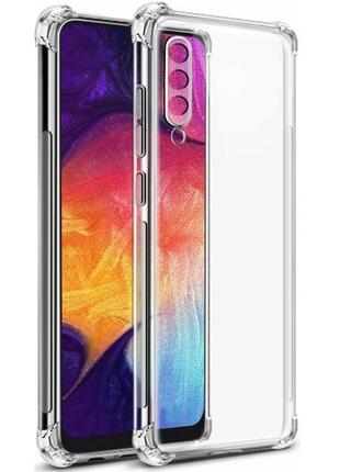 Чехол fiji proof для samsung galaxy a50 2019 (a505) бампер с усиленными бортами transparent1 фото