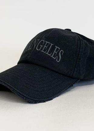 Бейсболка "los angeles" (чорна, унісекс)