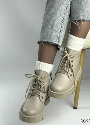 Классные кожаные зимние ботинки для женщин