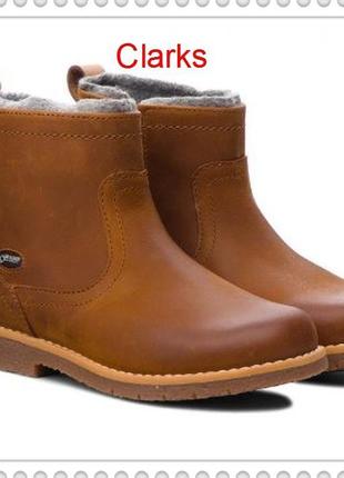 Р.33,39 clarks gore-tex зимние кожаные ботинки оригинал2 фото