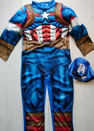 Карнавальный костюм капитана, marvel captain america с маской1 фото