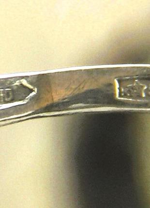 Кольцо перстень серебро ссср 925 проба 4,14 грамма размер 20,56 фото