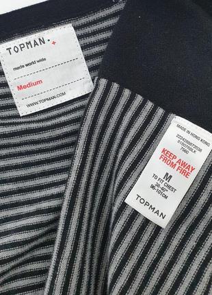 Topman - m - жилетка мужская трикотажная черная и полосатая спина не классическая мужской жилет4 фото