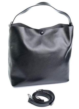 Жіноча сумка натуральна шкіра 7716 чорна