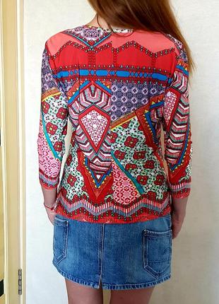Найяскравіша модна блузка туніка дорогий бренд jeff gallano в стилі etro, prada,gucci2 фото