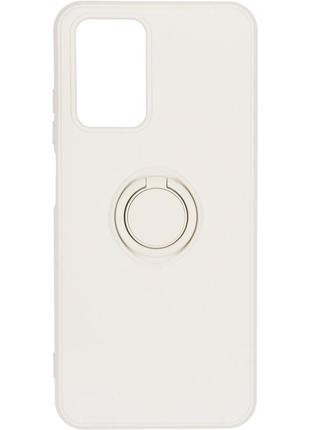 Чехол fiji holder ring для xiaomi redmi 10 2022 / redmi 10 prime 2022 бампер накладка с подставкой ivory white