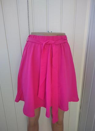Розовая юбка клеш барби1 фото