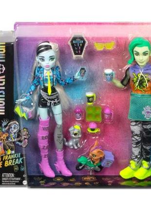 Монстер хай фрэнки штейн и дюс горгон monster high coffee break frankie stein & deuce gorgon doll set