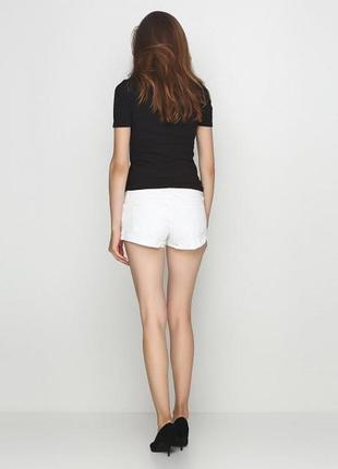 Летние белые короткие джинсовые шорты рваные3 фото