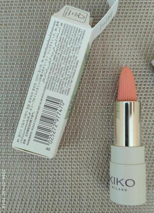 Kiko milano green me creamy lipstick кремовая помада 02 sun-dried apricot4 фото