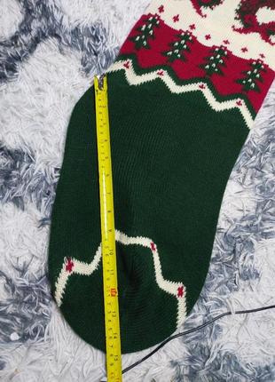 Новорічна шкарпетка носок для подарков новогодний носок5 фото