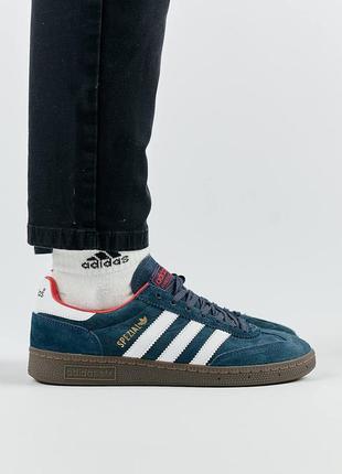 Мужские кроссовки adidas spezial navy white9 фото