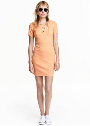 Универсальное платье h&m в рубчик 3