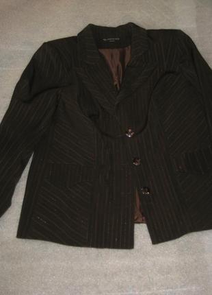 Пиджак коричневый с люрексом4 фото