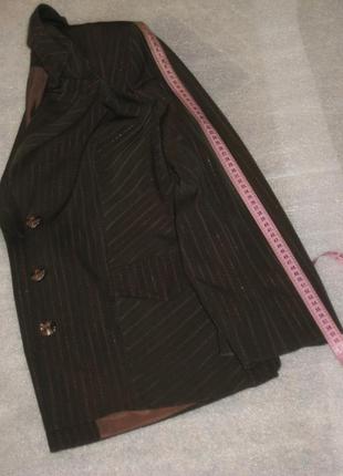 Пиджак коричневый с люрексом8 фото