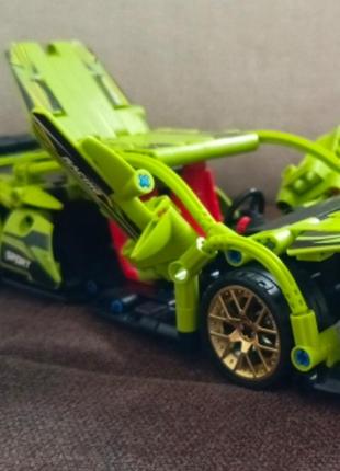 Конструктор лего 3d "lamborghini dallas green".6 фото