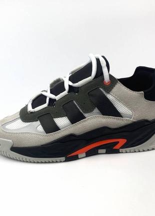 Кроссовки adidas niteball gray&amp;black3 фото