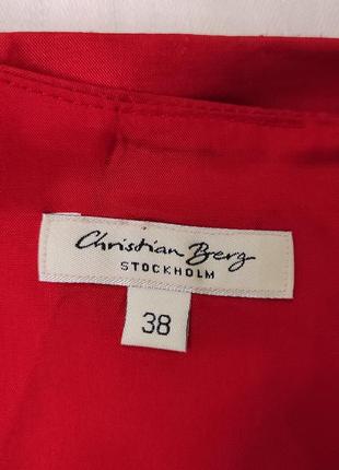 Christian berg 100% silk, красная юбка-карандаш4 фото