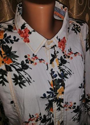 🧡🧡🧡стильная женская белая блузка, рубашка в цветочный принт joe browns🧡🧡🧡9 фото