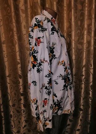 🧡🧡🧡стильная женская белая блузка, рубашка в цветочный принт joe browns🧡🧡🧡5 фото