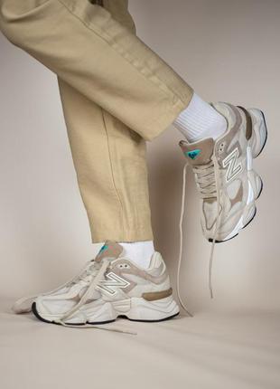 Стильные женские кроссовки для спорта и повседневного использования, new balance 9060 beige8 фото
